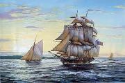 unknow artist Seascape, boats, ships and warships. 80 painting